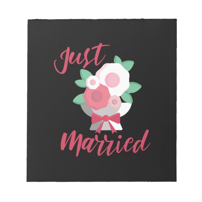 Wedding Just Married Notepad (Front)