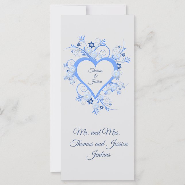Wedding Keepsake Favour with Romantic Heart Frame (Front)