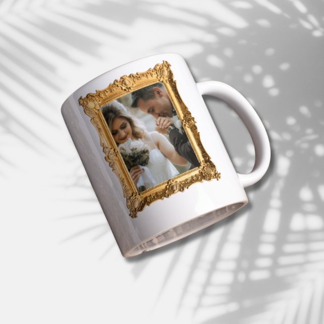 Wedding Keepsake Gift Mug- Custom Photo Large Coffee Mug (Couples Wedding Gift - Custom Photo and Name)