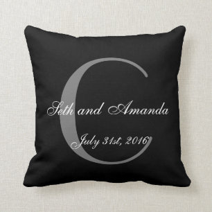 Wedding Keepsake Personalised Monogram Cushion