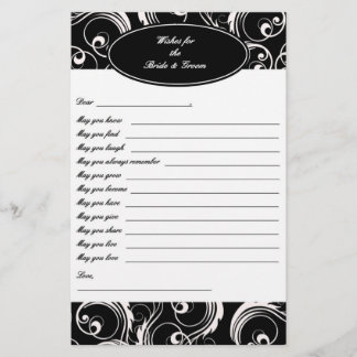 Wedding Keepsake - Wishes For Bride & Groom