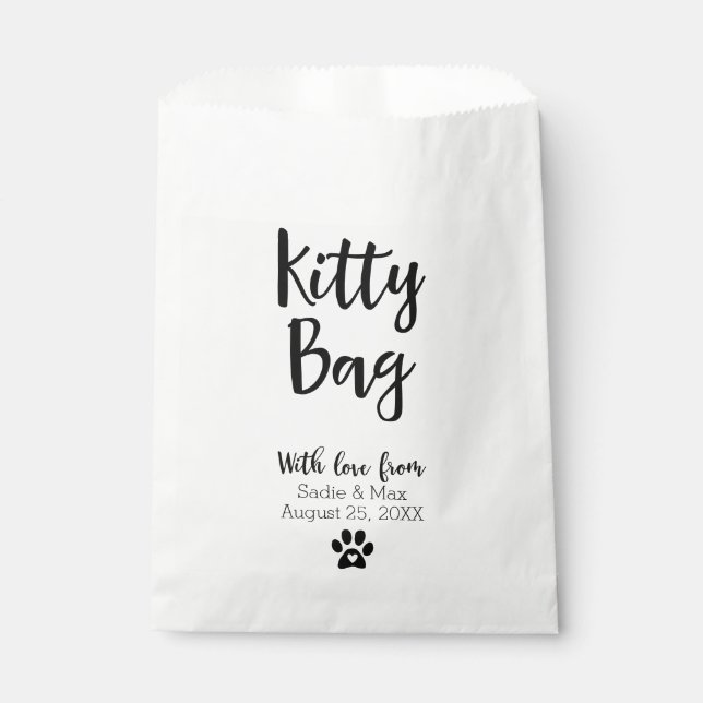 Wedding Kitty Treat Favour Bags (Front)