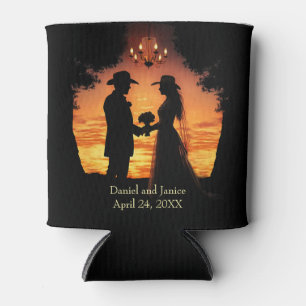 Wedding Koozie Name and Date Country