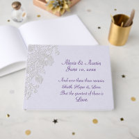 Wedding Lace and Scripture Verse On Lavender