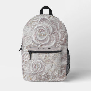Wedding Lace Bride Printed Backpack