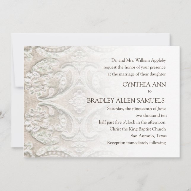 Wedding Lace Invitation (Front)