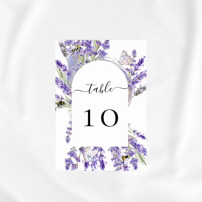 Wedding lavender florals violet  table number (Creator Uploaded)