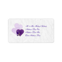 Wedding Lavender Purple Lace Return Address Label