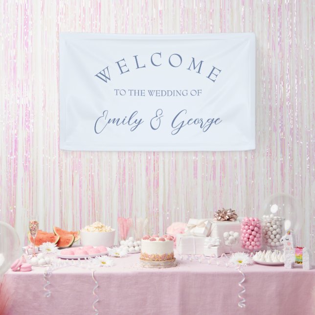 Wedding light blue welcome sign  (Party)