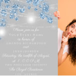 Wedding Lights Jars Rustic Glitter  Blue Grey Invitation<br><div class="desc">A little bit rustic,  a little bit woodland,  a little bit cottage invitation.
Have a special day! 
FlorenceKdesig</div>