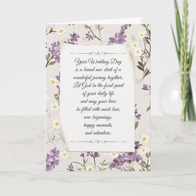 Wedding Lilac Design  Card (Front)