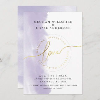 WEDDING | Lilac Violet Watercolor Invitation