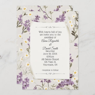 Wedding Lilacs Design Invitation