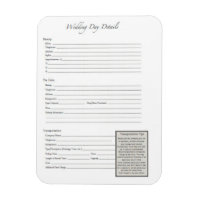 Wedding List Template