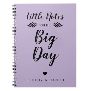 Wedding   Little Note Big Day   Personalised Notebook