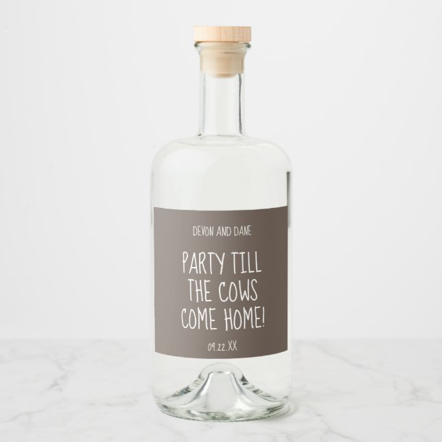 Wedding Logo Favour Food and Beverage Label Set (Front)