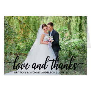 Wedding Love and Thanks  Thank You Photo Fold