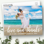 Wedding Love and Thanks | Thank You Photo Postcard<br><div class="desc">Wedding Love and Thanks | Thank You Photo Postcard</div>