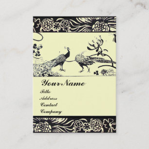 WEDDING LOVE BIRDS ,black and white ,cream Business Card