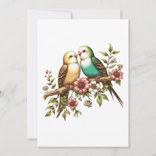 Wedding Love Birds Invitation