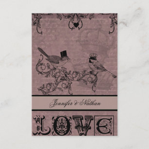 Wedding Love Birds RSVP Card