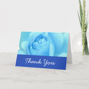 Wedding, Love,Blue Rose Thank You Card
