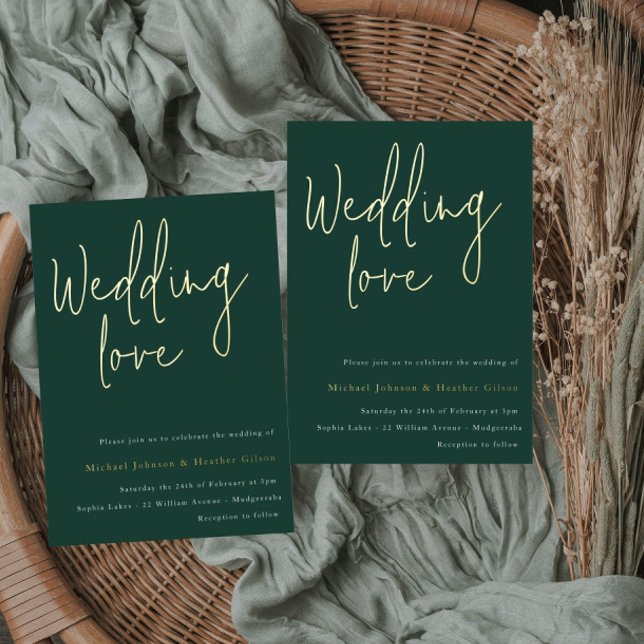 Wedding love: Emerald Green Gold Designer Wedding (Creator Uploaded)