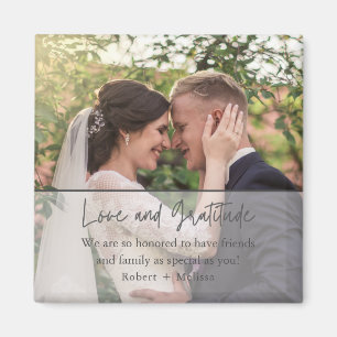 Wedding Love Gratitude Photo Thank You  Magnet