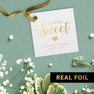 Wedding Love is Sweet Foil Favour Tags
