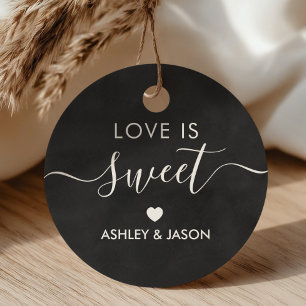 Wedding Love is Sweet Gift Tag, Chalkboard Favour Tags