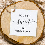 Wedding Love is Sweet Gift Tag, Wedding Tag, Kraft Favour Tags<br><div class="desc">These are the perfect little gift tags. You can customise front and back text,  as well as change the colours.</div>
