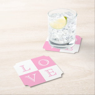 Wedding Love Paper Coaster Set