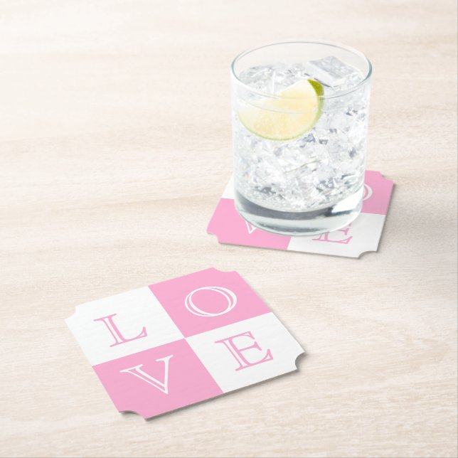 Wedding Love Paper Coaster Set (Insitu)