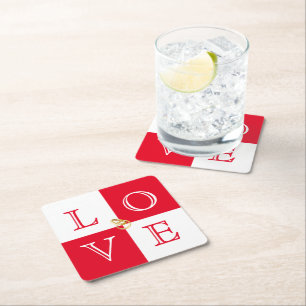 Wedding Love Paper Coaster Set