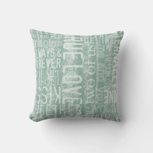 Wedding love phrase words decorative pillow