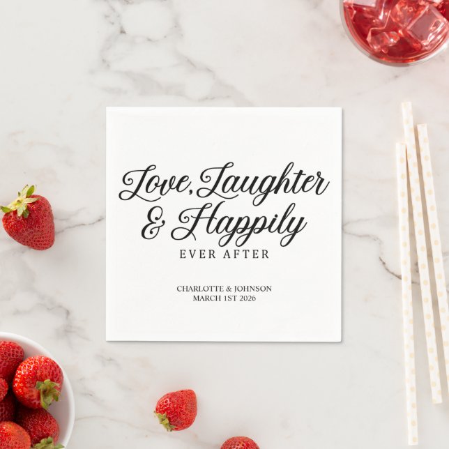 Wedding Love Quote Napkin (Insitu)