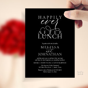 Wedding Lunch Invites, Elegant Happily Ever After Invitation