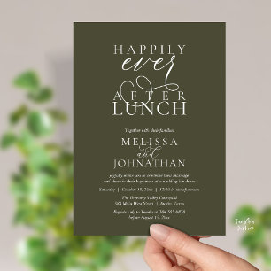 Wedding Lunch Invites, Elegant Happily Ever After Invitation
