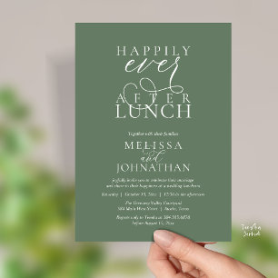 Wedding Lunch Invites, Elegant Happily Ever After Invitation