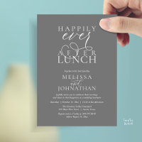 Wedding Lunch Invites, Elegant Happily Ever After
