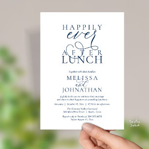 Wedding Lunch Invites, Elegant Happily Ever After Invitation