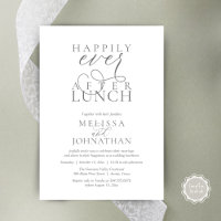 Wedding Lunch Invites, Elegant Happily Ever After