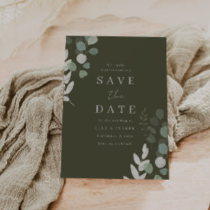 Wedding Luxury: Divine Olive Greenery Wedding Save The Date