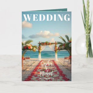 Wedding Magazine All in One Beach Invitation
