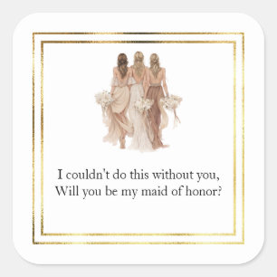 Wedding Maid of Honour Gift Stickers