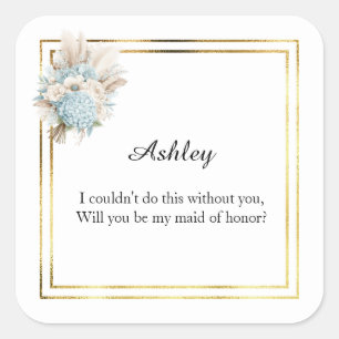 Wedding Maid of Honour Gift Stickers