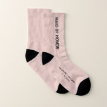 Wedding Maid of Honour Personalised Blush Pink Socks<br><div class="desc">A fun personalised wedding favour gift for your maid of honour. You can personalise these souvenir keepsake blush pink socks with your first names and wedding date.</div>