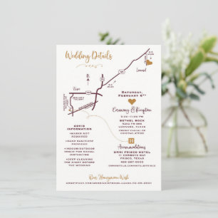 Wedding Map Enclosure Card - CUSTOM DESIGN MEGAN