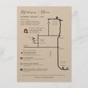 Wedding Map Enclosure Card - CUSTOM for MADISON