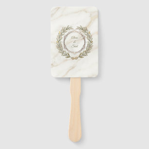 Wedding Marble and Laurel Hand Fan